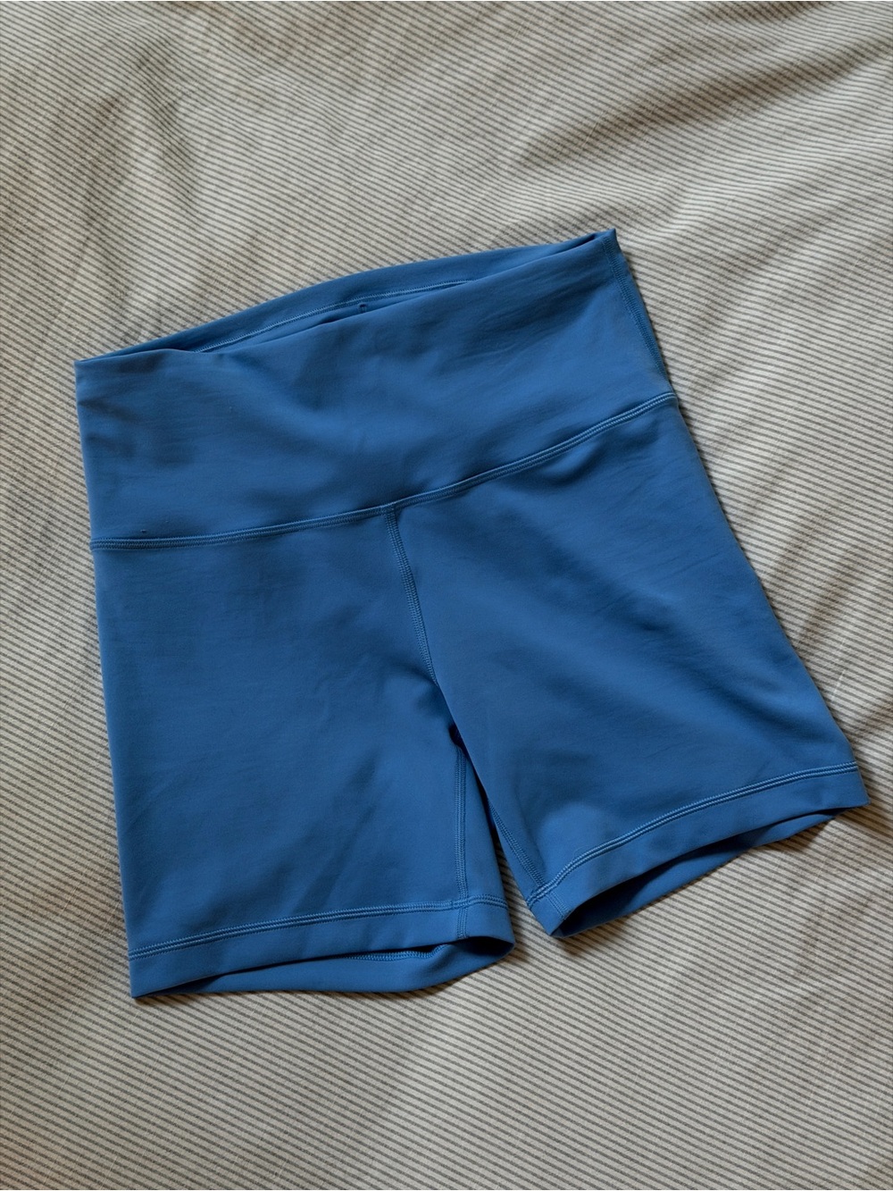 lululemon athletica Mid-Rise Blue Athletic Bike Shorts